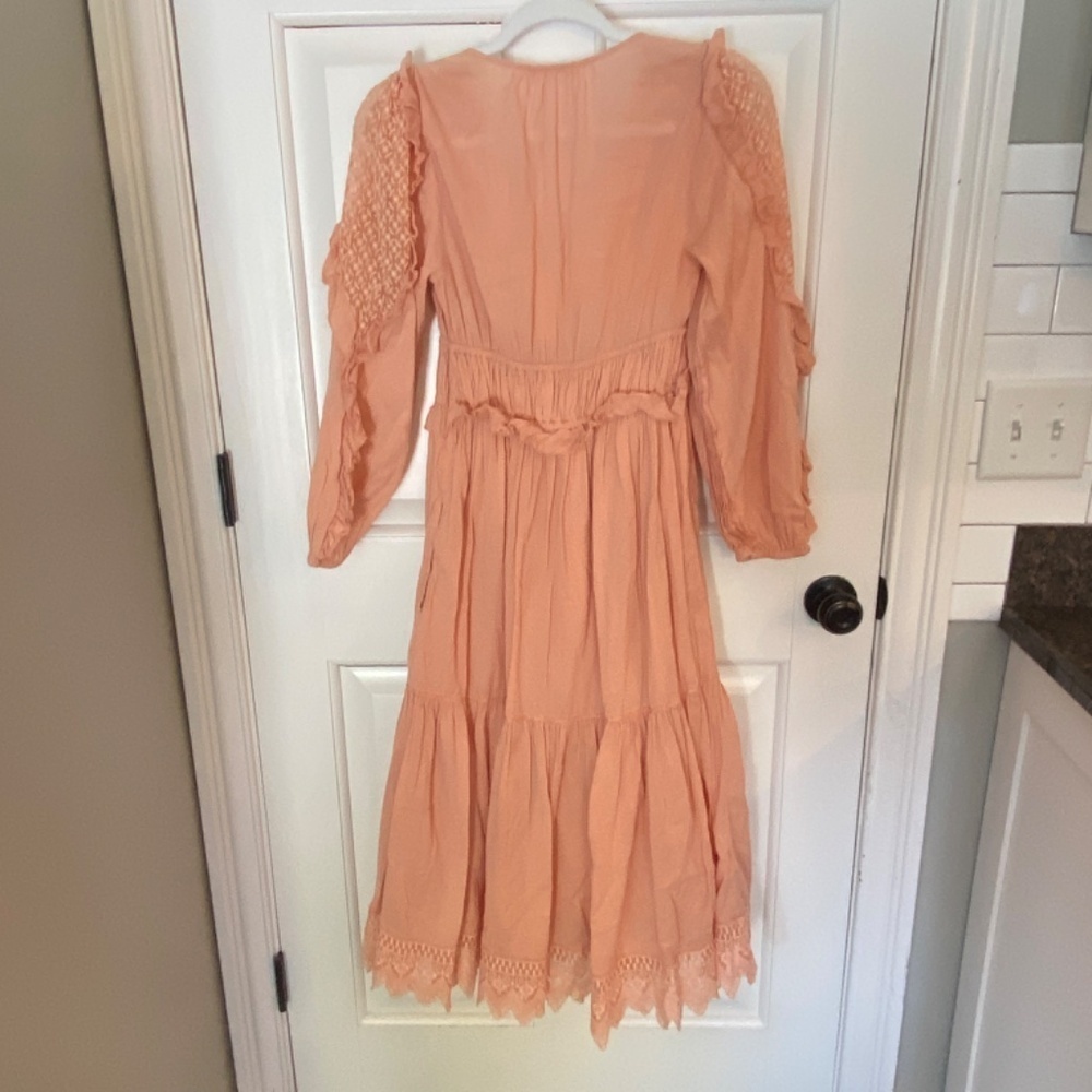 Ulla Johnson Sheila Embroidered Dress Pinkish-Peach 33386 - Picture 9 of 16